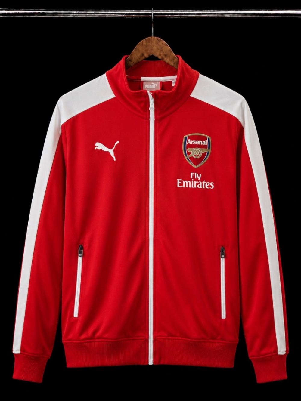 Arsenal 2014/15 Puma Travel Jacket – Men's Large – Red Full Zip